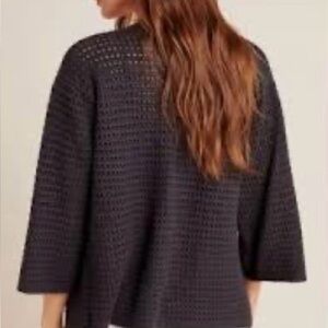 Anthropologie Akemi + Kin Open-Knit Black Women's Sweater - Casual Fit